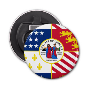 Bandera de Detroit, abridor de botellas de Michiga