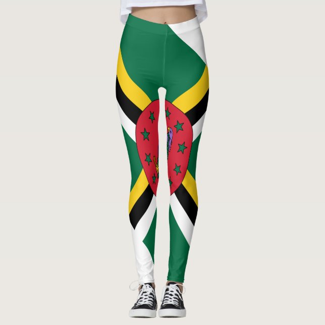 Bandera de Dominica Leggings (Anverso)