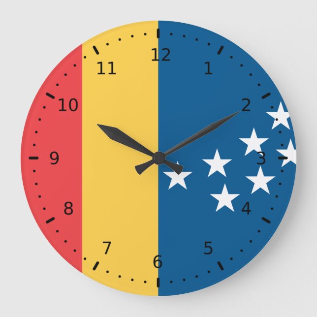Bandera de Durham, reloj de pared acrílico de Caro (Anverso)