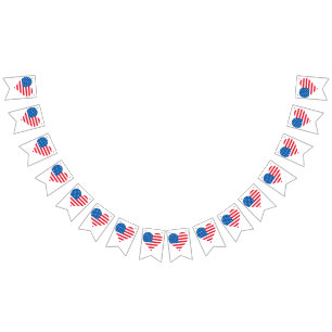 Bandera De Ee.Uu. Banner De Bunting Fiesta Swallow