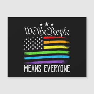 Bandera de EE. UU. Igualdad LGBTQ We the People Si