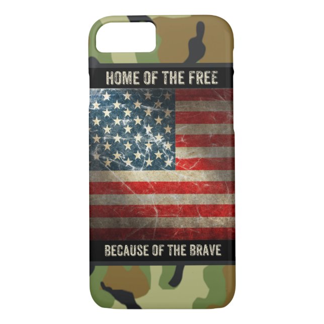 Bandera de EEUU ondulada en Camouflage 2 Funda par (Reverso)