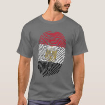 Bandera de Egipto como elegante camiseta con huell