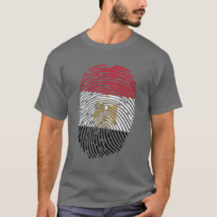 Bandera de Egipto como elegante camiseta con huell