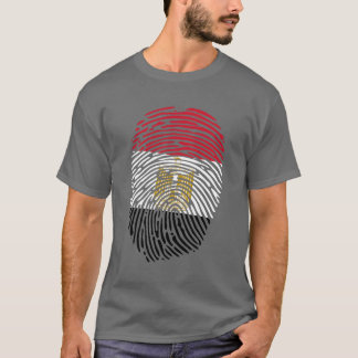 Bandera de Egipto como elegante camiseta con huell