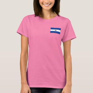 Bandera de El Salvador y mapa de camiseta dk