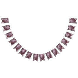 Bandera de embutido floral rosa