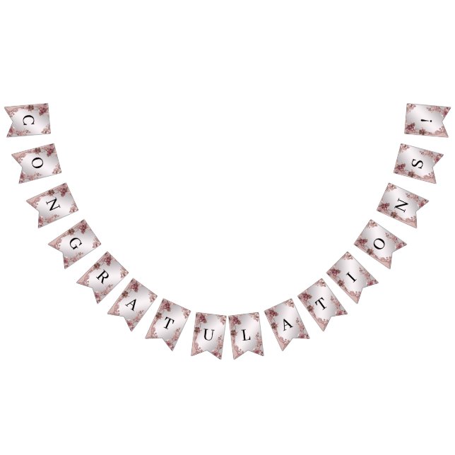 Bandera de embutido floral rosa (Todo)