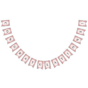 Bandera de emparejamiento de marcos florales rosad