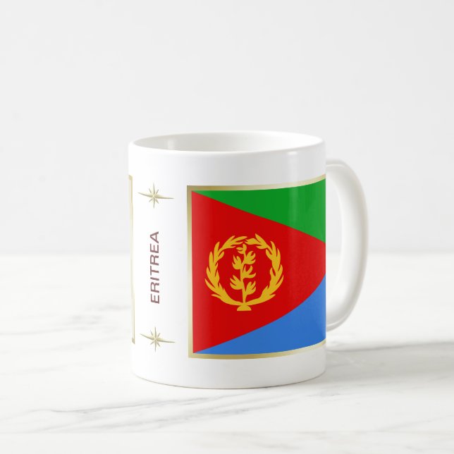 Bandera de Eritrea + Taza del mapa (Anverso derecho)