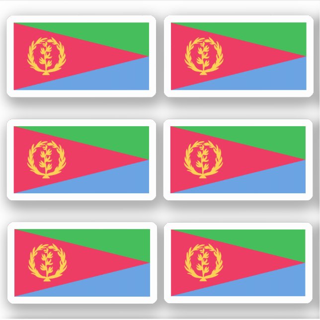 Bandera de Eritrea - un Pegatina de colección (Anverso)