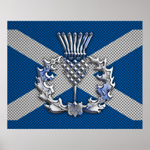 Bandera de Escocia de la impresión de la fibra de