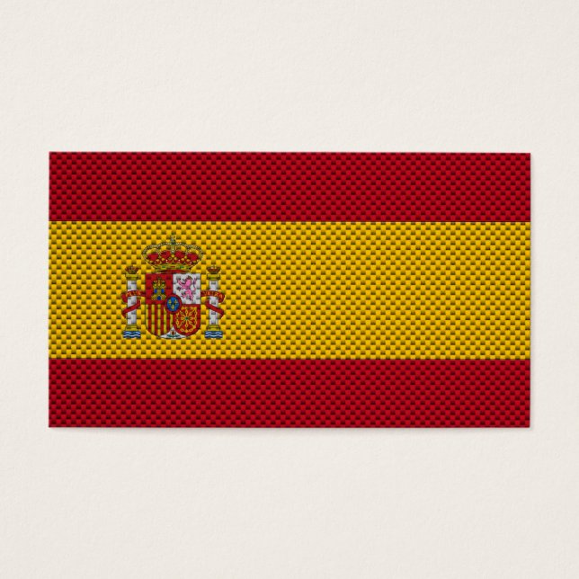 Bandera de España con efecto de fibra de carbono (Frente)