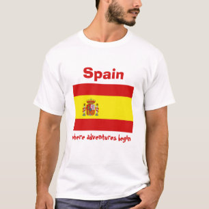 Bandera de España + Mapa + Camiseta del texto