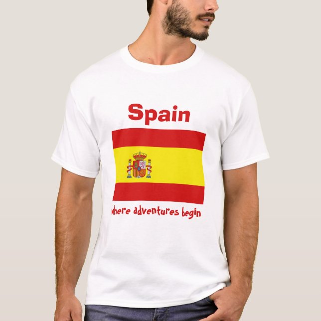 Bandera de España + Mapa + Camiseta del texto (Anverso)