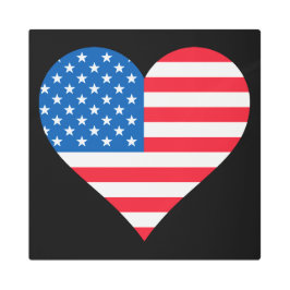 Bandera De Estados Unidos 16"x16" Arte Metalizado