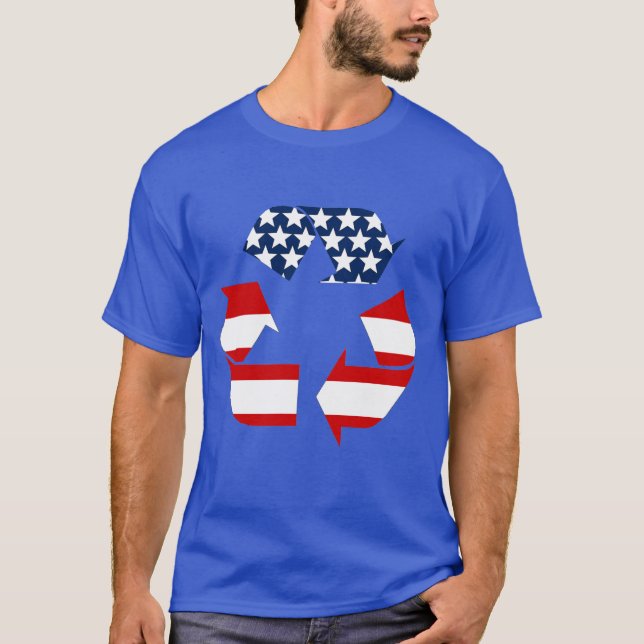 Bandera de Estados Unidos - Camiseta con símbolo d (Anverso)