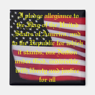 Bandera de Estados Unidos con imán de promesa
