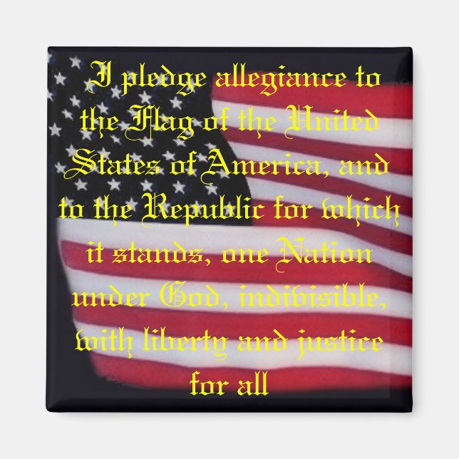 Bandera de Estados Unidos con imán de promesa (Frente)