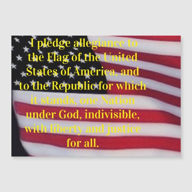 Bandera de Estados Unidos con imán de promesa (Anverso)