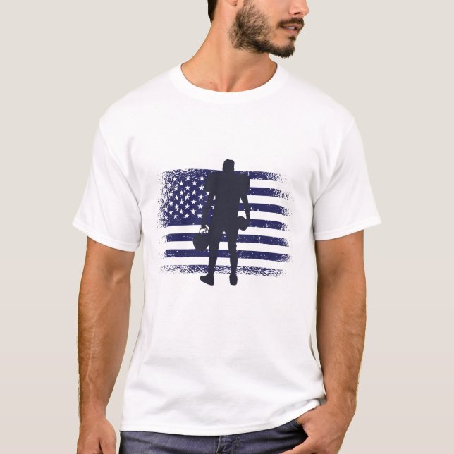 Bandera de Estados Unidos de la camiseta de un hin (Anverso)