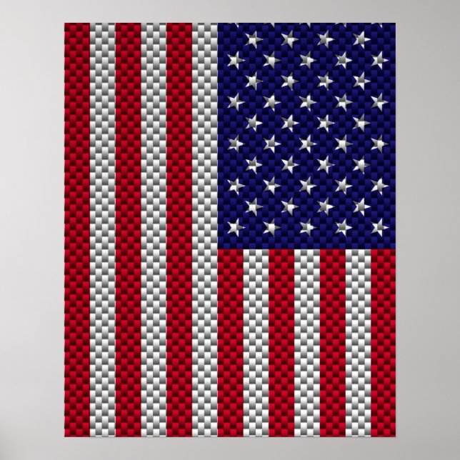 Bandera de Estados Unidos en decoración de estilo  (Frente)