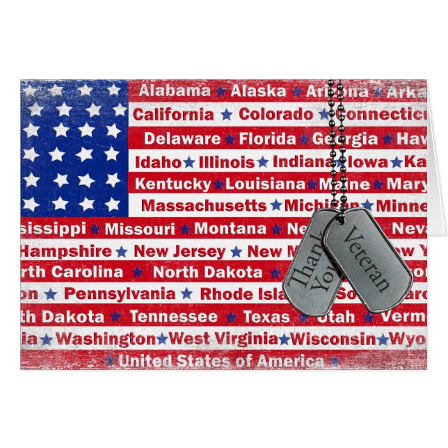 Bandera de Estados Unidos en el Día del Veterano (Anverso (Horizontal))