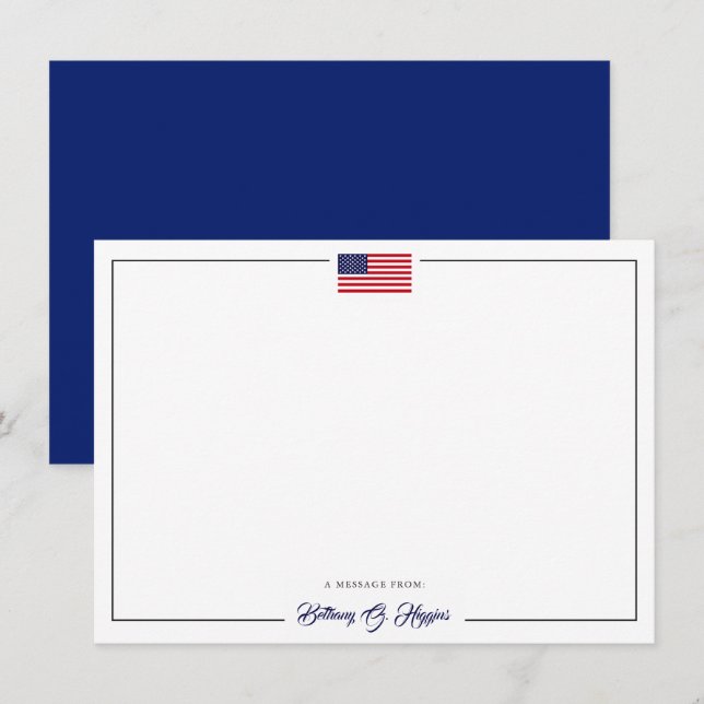 Bandera de Estados Unidos estilo patriótico | Offi (Anverso / Reverso)