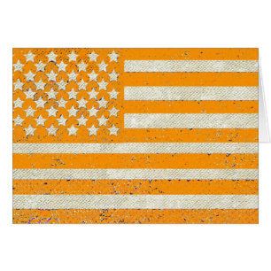 bandera de Estados Unidos grunge naranja