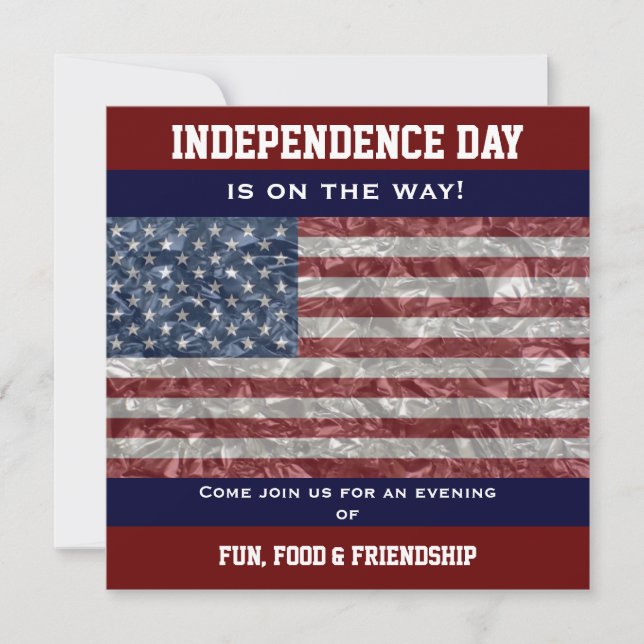 Bandera de Estados Unidos - Invitación de Fiesta a (Anverso)