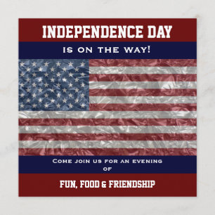 Bandera de Estados Unidos - Invitación de Fiesta a