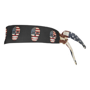 Bandera de Estados Unidos Skulls Bandanna Headband