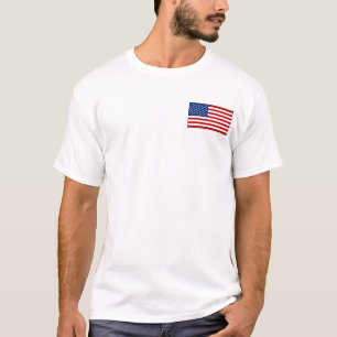 Bandera de Estados Unidos y camiseta de mapa