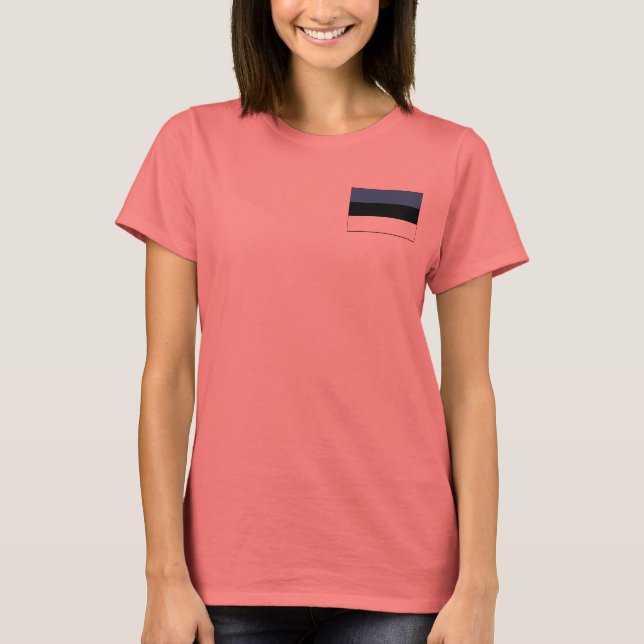 Bandera de Estonia + Camiseta de mapa (Anverso)
