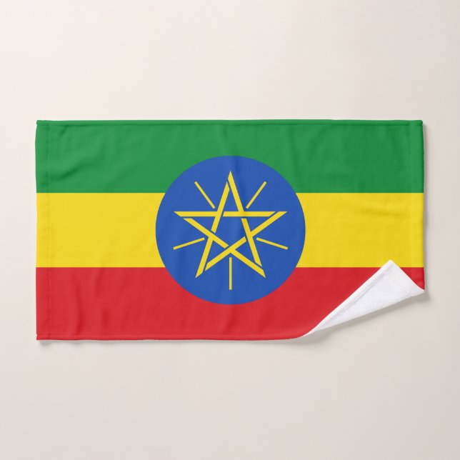 Bandera de Etiopía (Toalla de mano)
