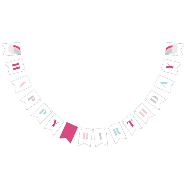 Bandera de fiesta de cumpleaños de niños arcoiris (Todo)