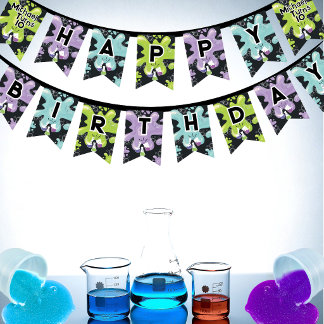 Bandera de fiesta de fabricación de slime editable