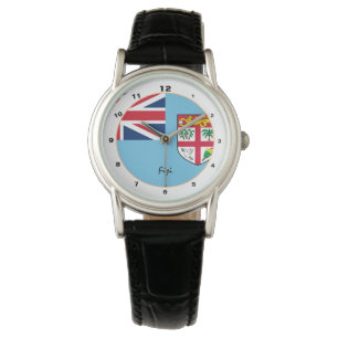 Bandera de Fiji y reloj de moda/diseño de Fiji