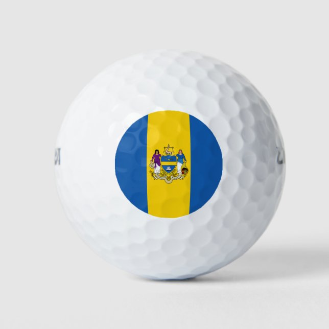 Bandera de Filadelfia, bolas de golf de Pensilvani (Anverso)