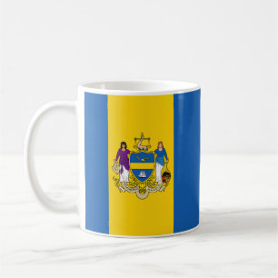 Bandera de Filadelfia, taza de café de Pensilvania