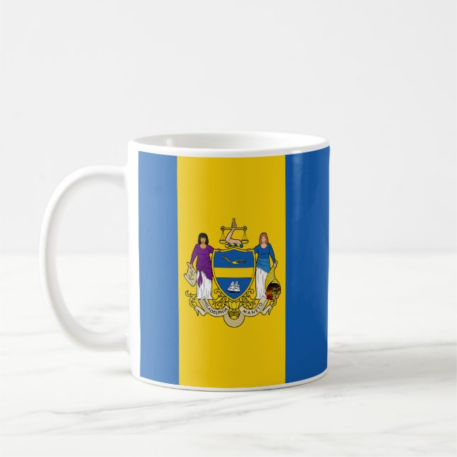 Bandera de Filadelfia, taza de café de Pensilvania (Izquierda)