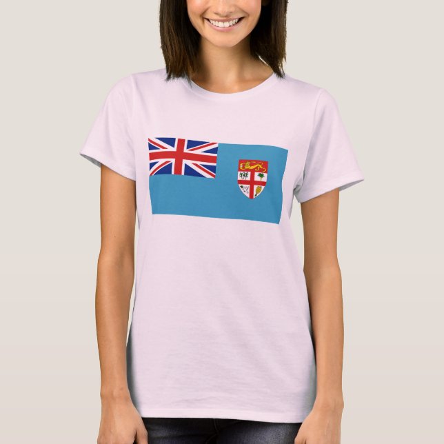 Bandera de Fiyi x Mapa camiseta (Anverso)