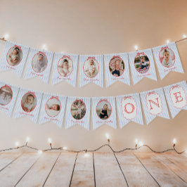 Bandera de foto de cumpleaños del 4 de julio 1er