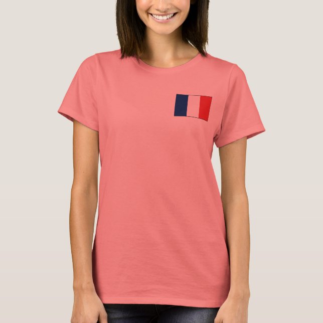Bandera de Francia + camiseta de mapa (Anverso)