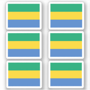 Bandera de Gabón - Pegatina de colección