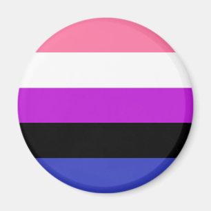 Bandera de género fluido LGBT imán