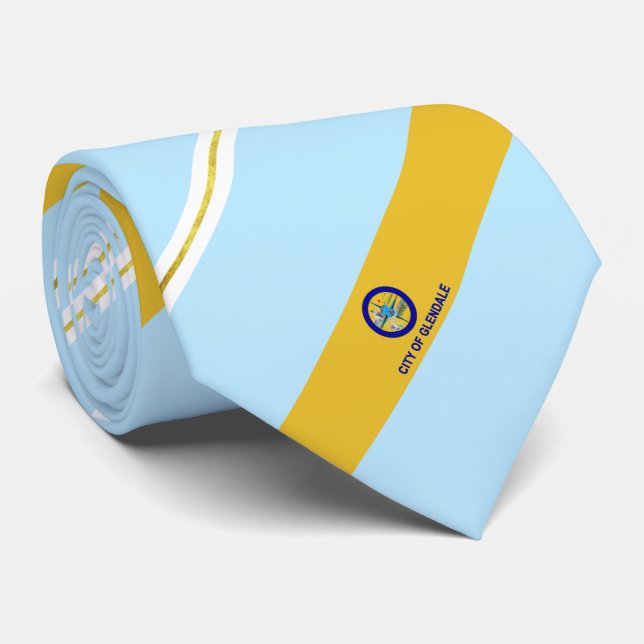Bandera de Glendale (California), corbatas de cuel (Enrollado)