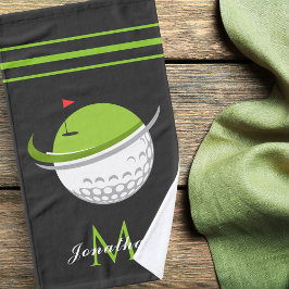 Bandera de golf y nombre personalizado Monograma G