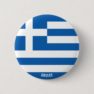 Bandera de Grecia encantando botón patriótico