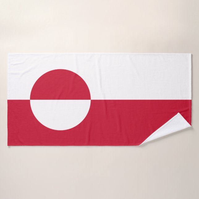 Bandera de Groenlandia (Toalla de baño)